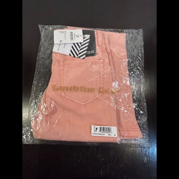 Sandrine Rose x Free People Super Flare Denim Jeans Petal Pink Size 28 - NWT - Picture 8 of 12